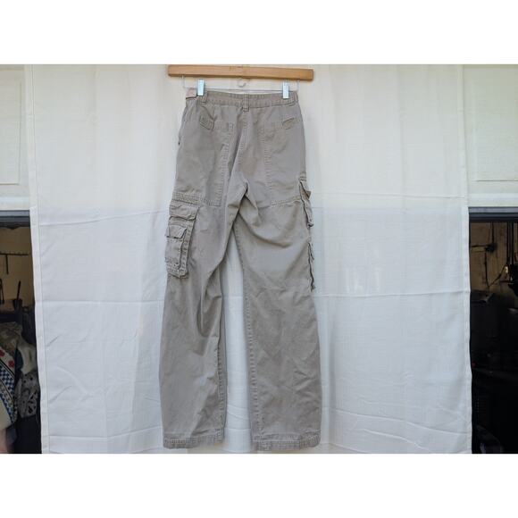 VJ‎ Jeans Womens Wide Leg Cargo Utility Trousers Pants Sz 27 Brown Kakhi 90s Y2K - Picture 5 of 7